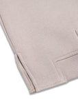 Close-up of Brklyn Park hoodie fabric and stitching detail, showing heavyweight fleece material and high-quality construction