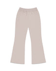 Back view of Brklyn Park Essence Fleece Sweatpants showing flared leg and seam details in gray