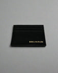 A black luxury genuine leather card holder with the embossed Brklyn Park signature on the bottom right. Premium leather card case unisex leather wallet black leather wallet slim wallet for men