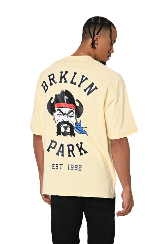 Men's Streetwear Pirate Graphic Oversized T-Shirt, Brooklyn Park